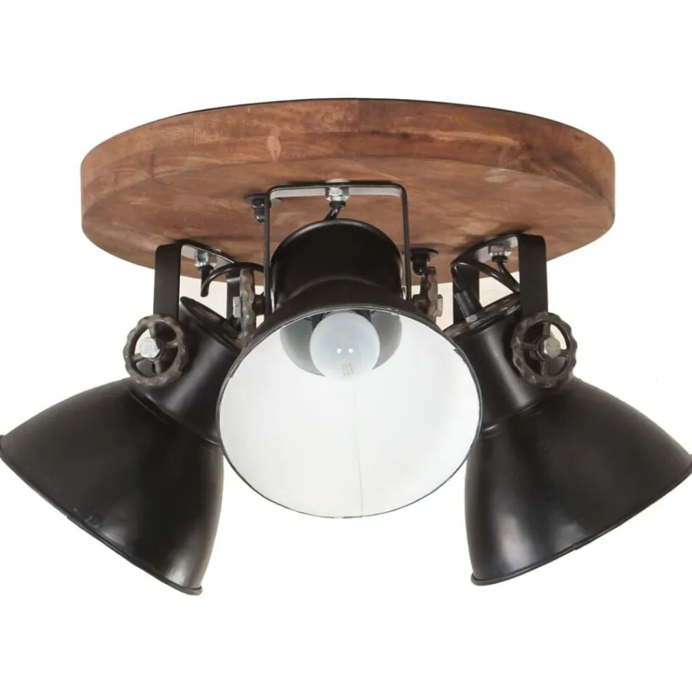 vidaXL Iluminación-Lámpara de techo industrial negra 25 W 42x27 cm E27