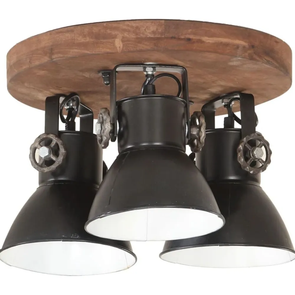 vidaXL Iluminación-Lámpara de techo industrial negra 25 W 42x27 cm E27