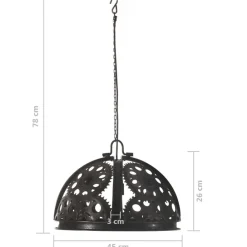 vidaXL Lámpara de techo industrial diseño de rueda dentada 45 cm E27 Hot