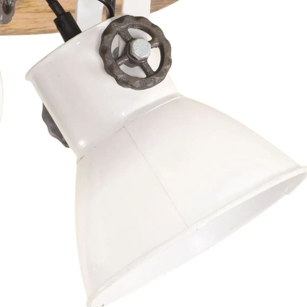 vidaXL Lámpara de techo industrial 25 W 42x27 cm E27 Blanco Discount