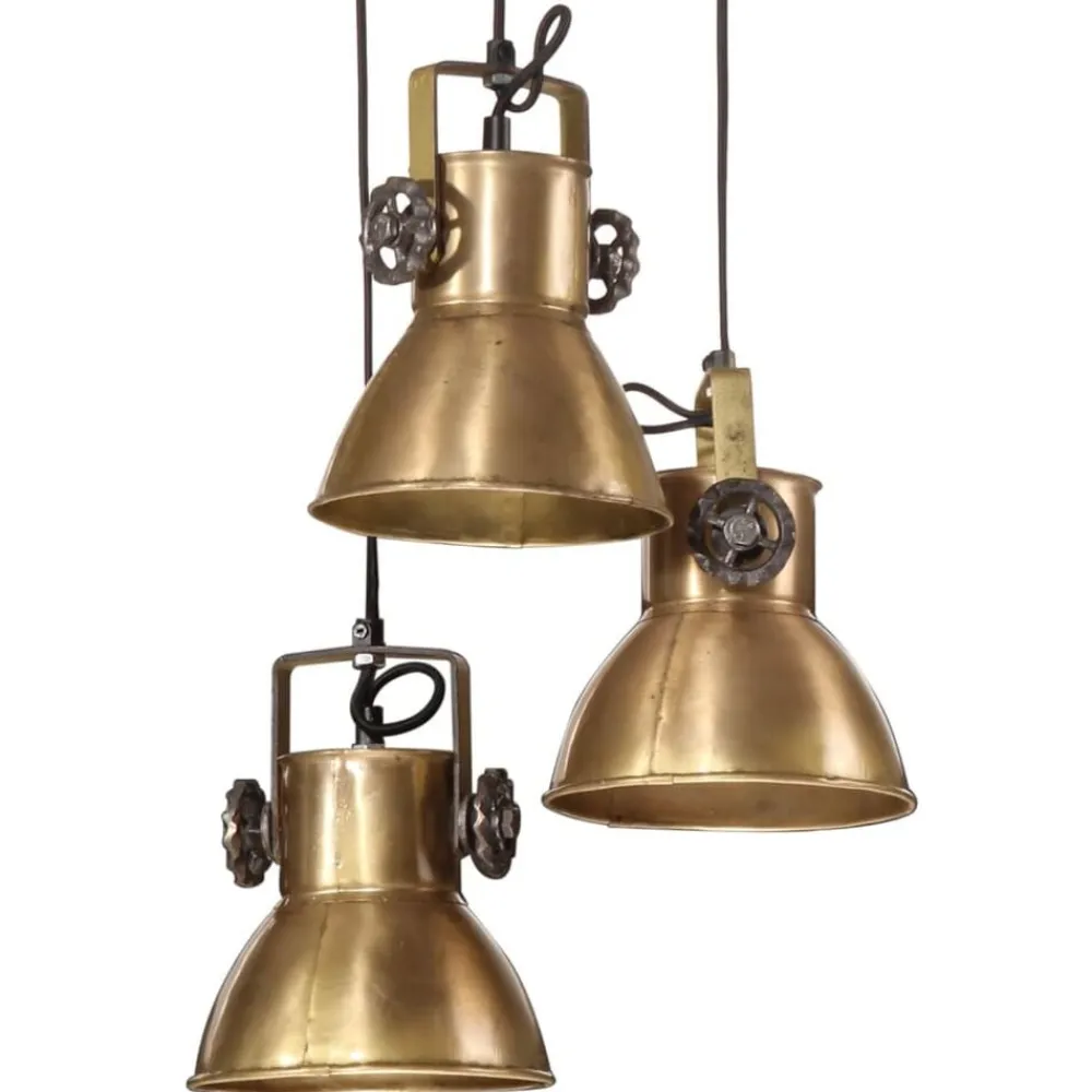 vidaXL Iluminación-Lámpara de techo latón vintage 25 W E27 30x30x100 cm