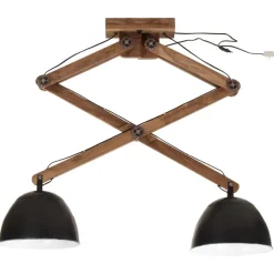 vidaXL Iluminación-Lámpara de techo negra 25 W E27 29x18x85 cm