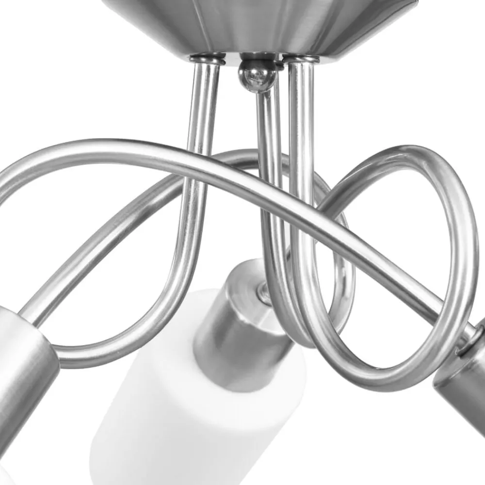 vidaXL Iluminación-Lámpara de techo pantallas cerámica cono blanco 3 bombillas E14