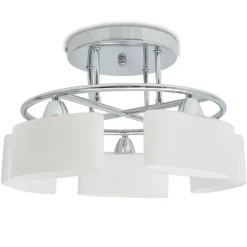 vidaXL Iluminación-Lámpara de techo pantalla cristal elipse 5 bombillas E14 200 W
