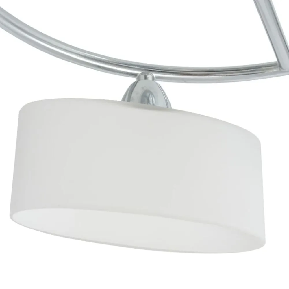 vidaXL Iluminación-Lámpara de techo pantalla cristal elipse 5 bombillas E14 200 W