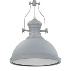 vidaXL Lámpara de techo redonda E27 Gris Hot