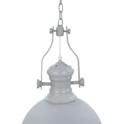 vidaXL Lámpara de techo redonda E27 Gris Hot