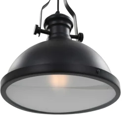 vidaXL Iluminación-Lámpara de techo redonda negra E27