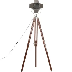 vidaXL Lámpara de trípode madera maciza de mango 180 cm Best