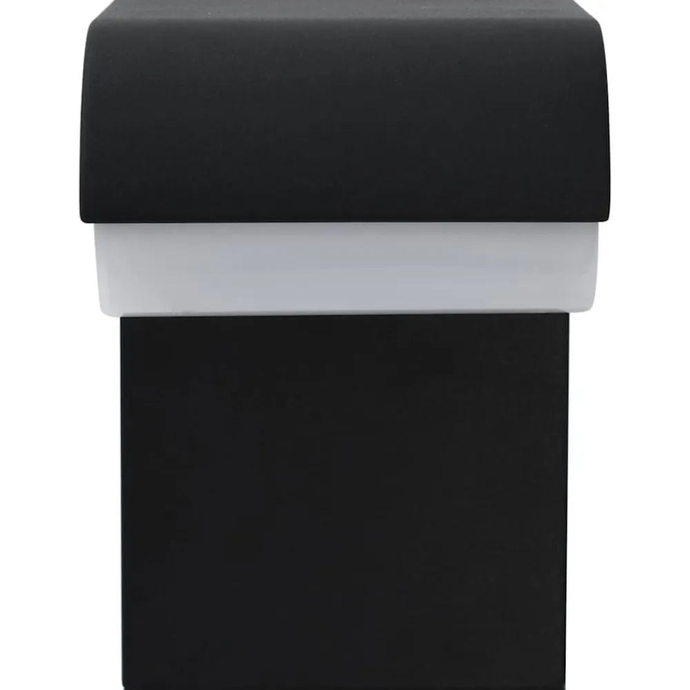 vidaXL Lámpara LED de pared para jardín ovalada negra 9 W Hot