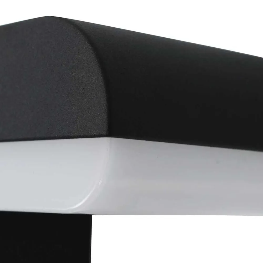 vidaXL Lámpara LED de pared para jardín ovalada negra 9 W Hot