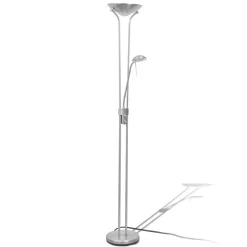vidaXL Lámpara LED de pie regulable 23 W Plateado Hot
