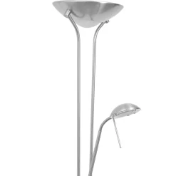 vidaXL Lámpara LED de pie regulable 23 W Plateado Hot