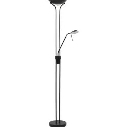 vidaXL Lámpara LED de pie regulable 23 W Negro Sale