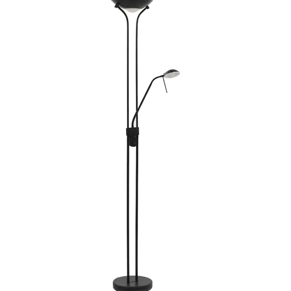 vidaXL Lámpara LED de pie regulable 23 W Negro Sale