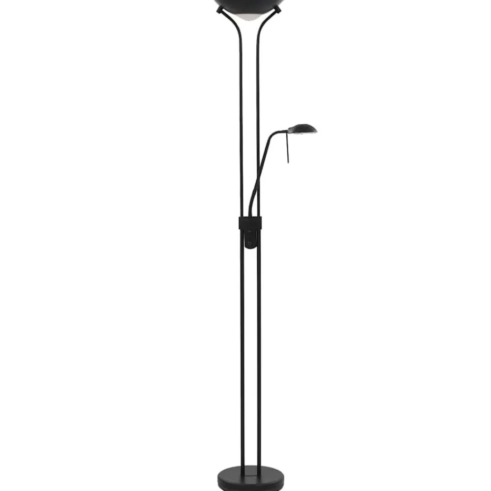 vidaXL Lámpara LED de pie regulable 23 W Negro Sale