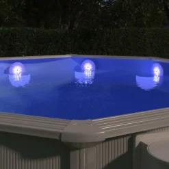 vidaXL Piscina Y Spa-Lámpara LED sumergible flotante piscina con mando