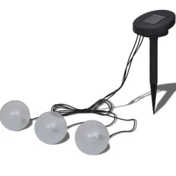 vidaXL Iluminación-Lámpara solar con 3 LED flotantes en forma de bola para piscina