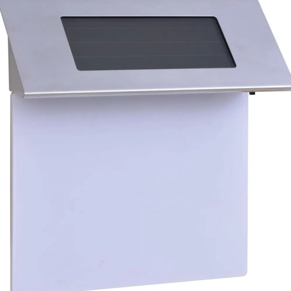 vidaXL Iluminación-Lámpara solar LED con el número de casa acero inoxidable