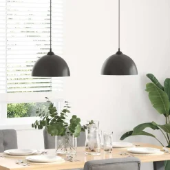 vidaXL Iluminación-Lámparas colgantes 2 uds regulable en altura E27 Ø 30 cm