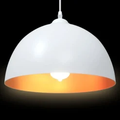 vidaXL Lámparas colgantes 2 uds regulable en altura E27 Ø 30 cm Blanco Hot