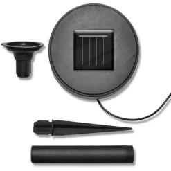 vidaXL Iluminación-Lámparas de bola jardín LED anclajes y paneles solares 3 uds