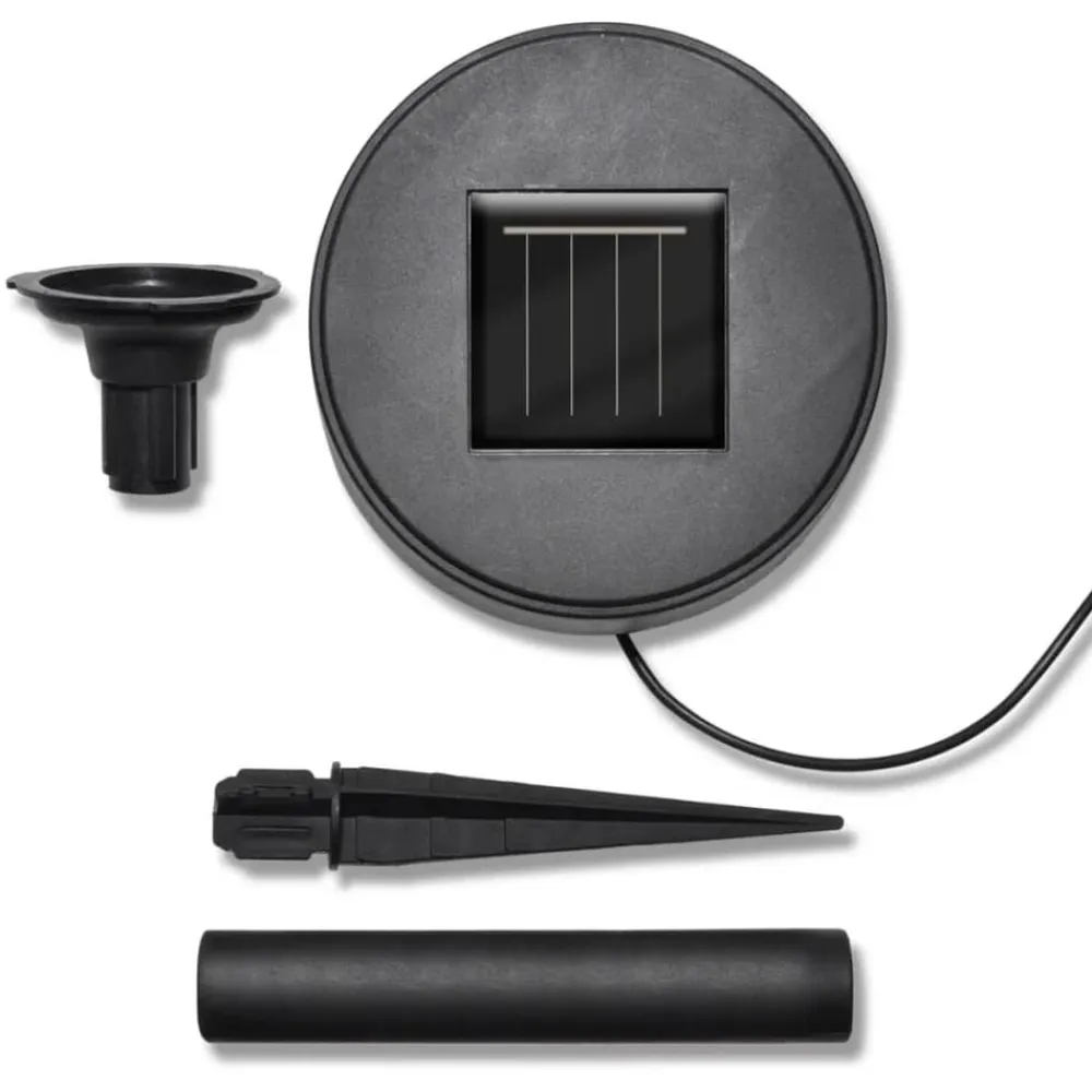 vidaXL Iluminación-Lámparas de bola jardín LED anclajes y paneles solares 3 uds