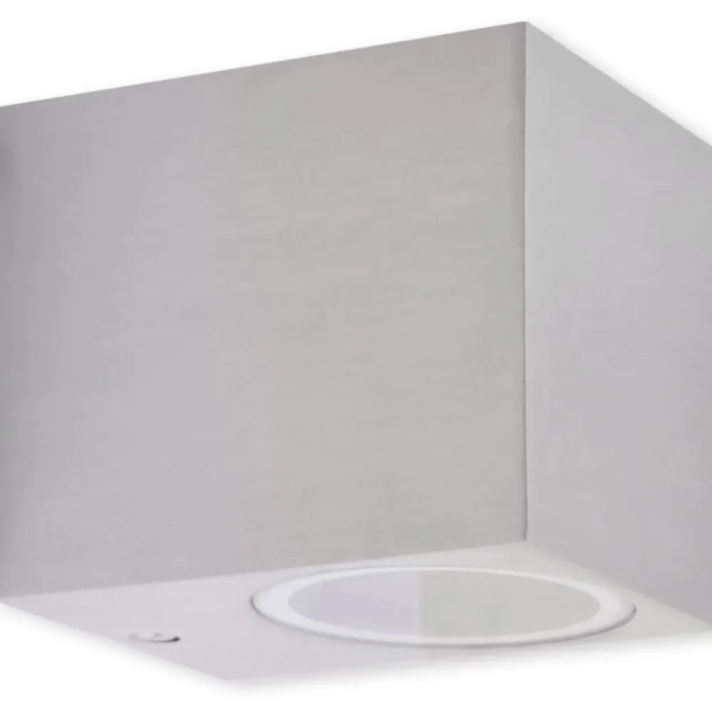 vidaXL Iluminación-Lámparas de pared cúbicas para exteriores 2 piezas