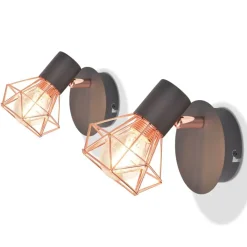 vidaXL Iluminación-Lámparas de pared con 2 bombillas LED de filamento 2 uds 8 W