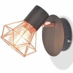 vidaXL Iluminación-Lámparas de pared con 2 bombillas LED de filamento 2 uds 8 W