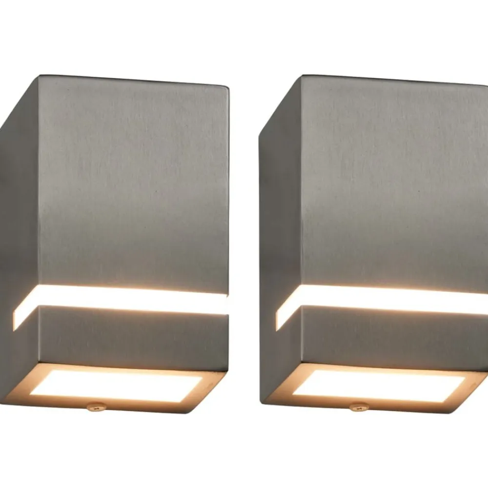vidaXL Iluminación-Lámparas de pared de exterior 2 uds 35 W semicircular