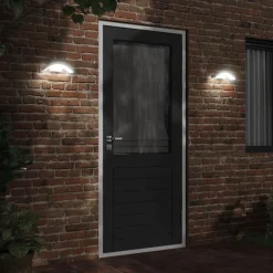 vidaXL Lámparas de pared LED de exterior 2 uds aluminio fundido Blanco Online