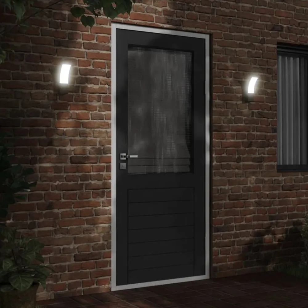 vidaXL Iluminación-Lámparas de pared LED de exterior 2 uds aluminio fundido