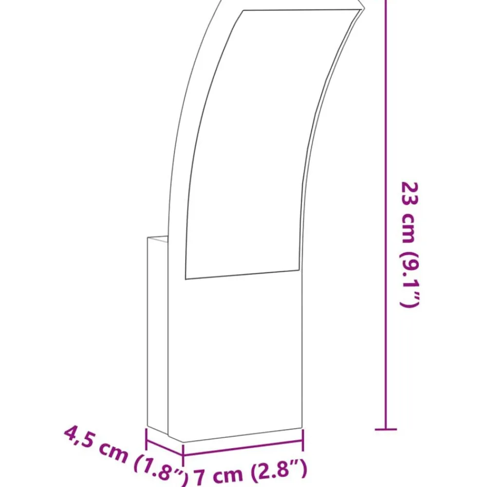 vidaXL Iluminación-Lámparas de pared LED de exterior 2 uds aluminio fundido