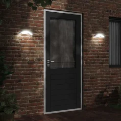 vidaXL Iluminación-Lámparas de pared LED exterior con sensor 2 uds aluminio