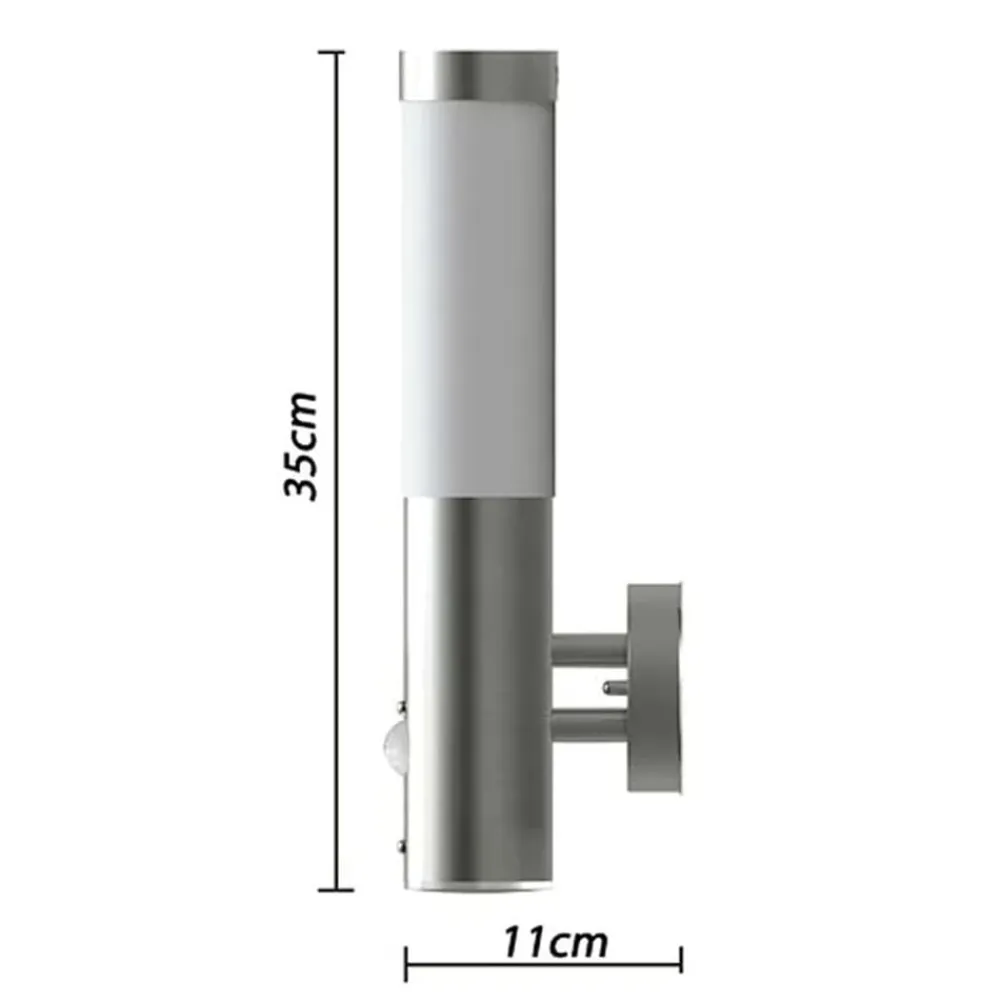 vidaXL Lámparas de pared para exterior 2 uds. con detector de movimiento acero inoxidable Best