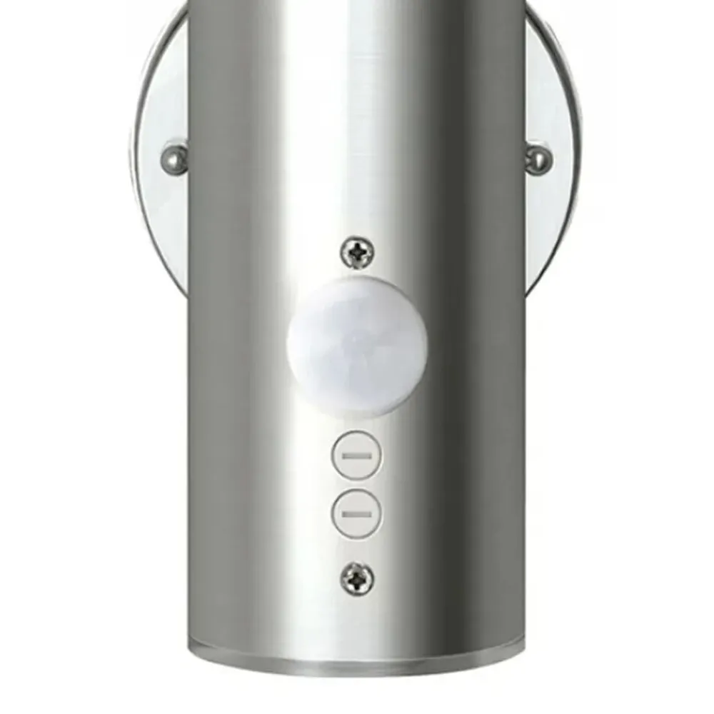 vidaXL Lámparas de pared para exterior 2 uds. con detector de movimiento acero inoxidable Best