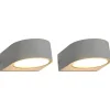 vidaXL Iluminación-Lámparas de pared para jardín 2 uds. redonda blanca 11 W