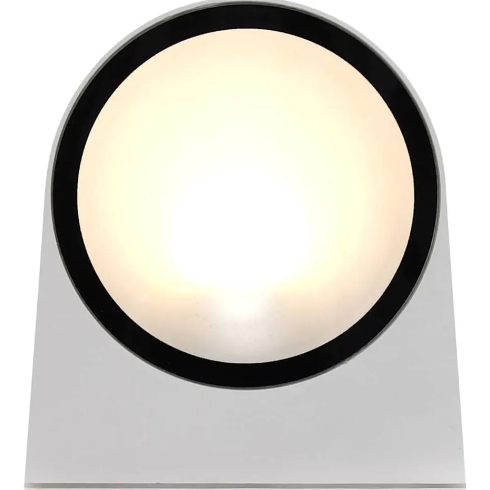 vidaXL Iluminación-Lámparas de pared para jardín 2 uds. redonda blanca 11 W
