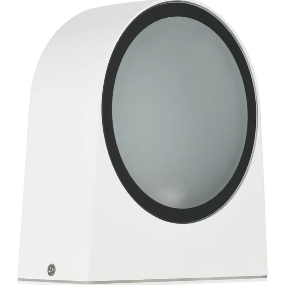 vidaXL Iluminación-Lámparas de pared para jardín 2 uds. redonda blanca 11 W
