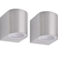 vidaXL Lámparas de pared para exteriores 2 piezas Outlet