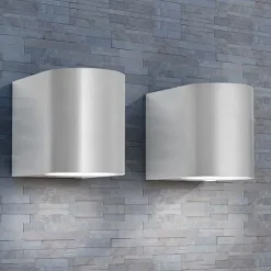 vidaXL Lámparas de pared para exteriores 2 piezas Outlet