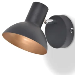vidaXL Iluminación-Lámparas de pared para 2 bombillas E27 negra dorada 2 unidades