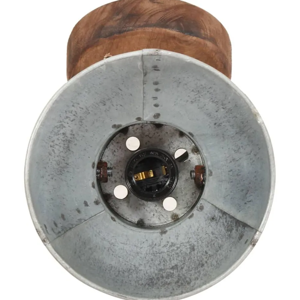 vidaXL Lámparas de pared/techo industrial 2 uds plateada 20x25 cm E27 Plateado Online