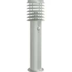 vidaXL Iluminación-Lámparas de suelo de exterior con sensor acero inoxidable 60 cm