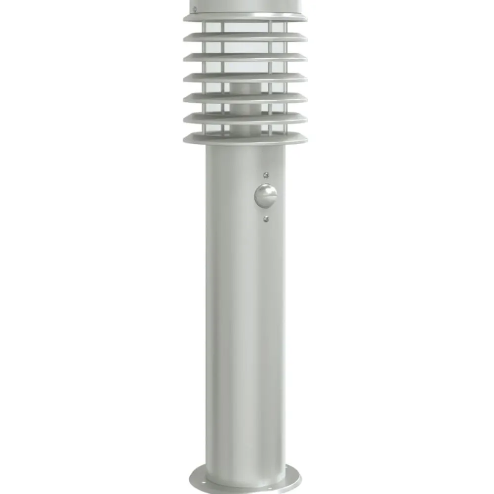 vidaXL Iluminación-Lámparas de suelo de exterior con sensor acero inoxidable 60 cm