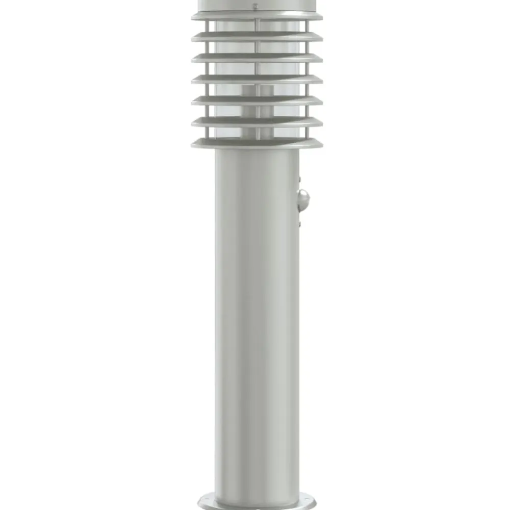 vidaXL Iluminación-Lámparas de suelo de exterior con sensor acero inoxidable 60 cm