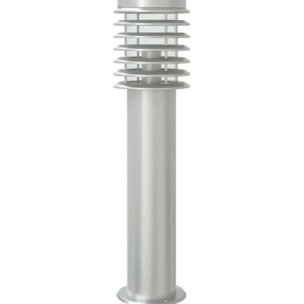 vidaXL Iluminación-Lámparas de suelo de exterior con sensor acero inoxidable 60 cm