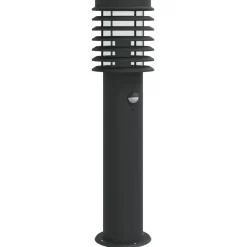 vidaXL Iluminación-Lámparas de suelo de exterior con sensor acero 60 cm