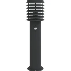 vidaXL Iluminación-Lámparas de suelo de exterior con sensor acero 60 cm